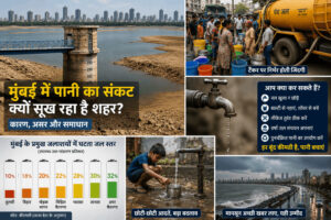 मुंबई जल संकट के बीच घटता जलाशय स्तर और पानी की बढ़ती कमी